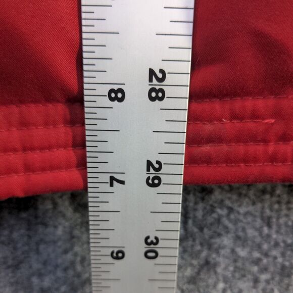 Lauren Ralph Lauren Men's Down Vegan Fur Hooded Parka Jacket Red Small - Picture 15 of 16